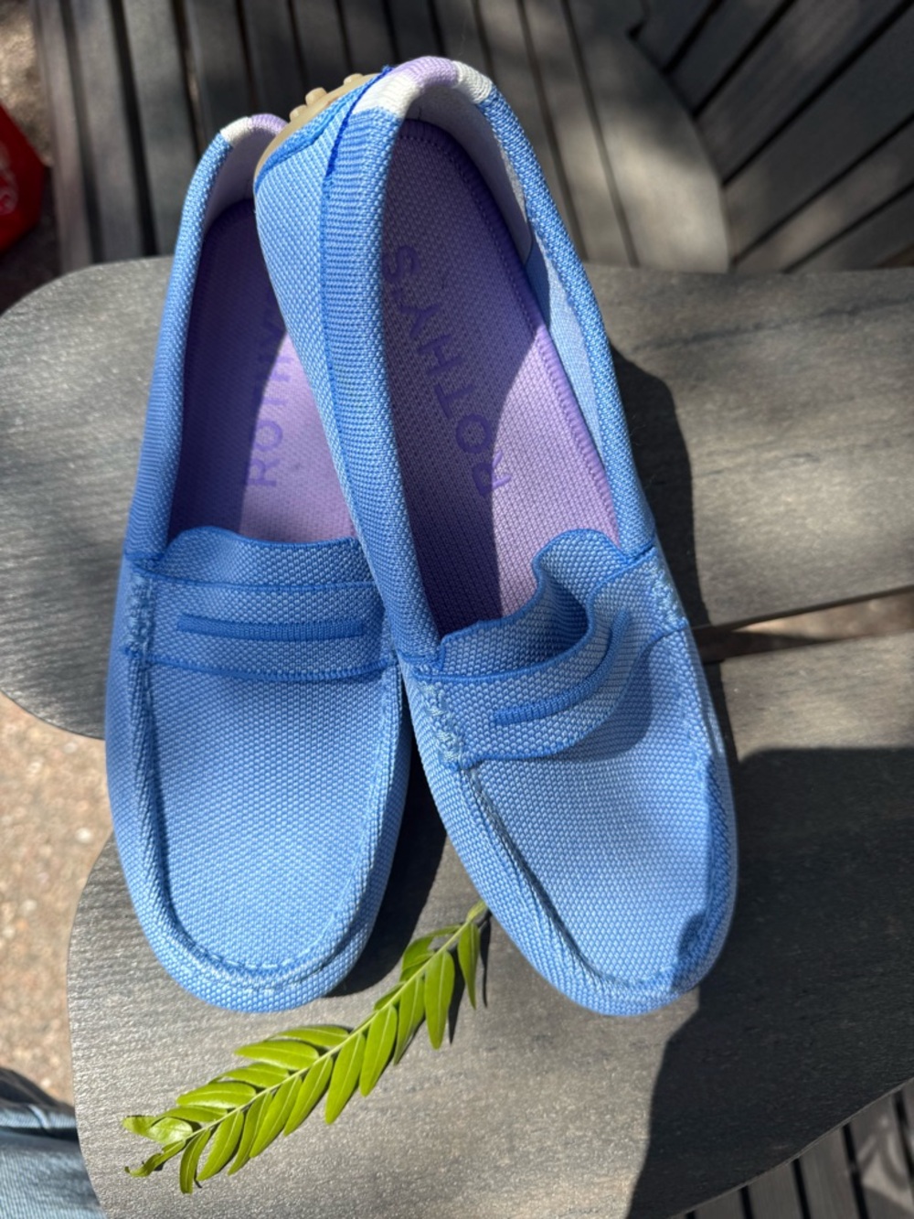 Rothy's Periwinkle Canvas Penny Loafers - Picture 5 of 5